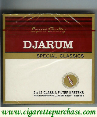 Djarum Special Classics 100s cigarettes hard box