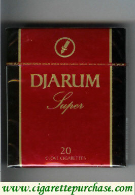 Djarum Super 90s cigarettes wide flat hard box