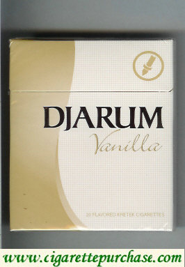 Djarum Vanilla 90s cigarettes wide flat hard box