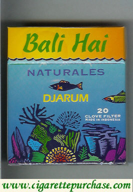 Djarum Bali Hai Naturales 90s cigarettes wide flat hard box