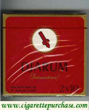 Djarum International 90s cigarettes wide flat hard box