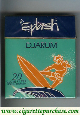 Djarum Splash 90s cigarettes wide flat hard box