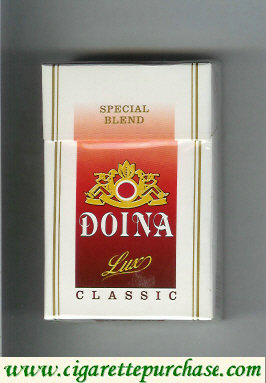 Doina Lux Classic Special Blend white and red cigarettes hard box