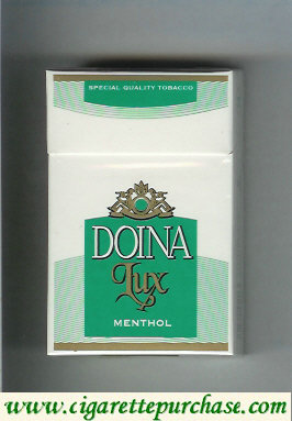 Doina Lux Menthol Special Quality Tobacco white and green cigarettes hard box