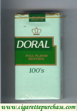 Doral Full Flavor Menthol 100s cigarettes soft box