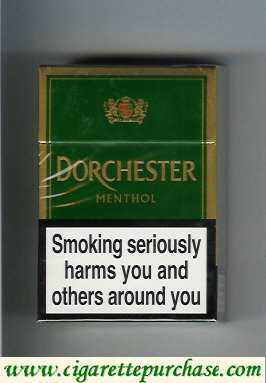 Dorchester Menthol green cigarettes hard box