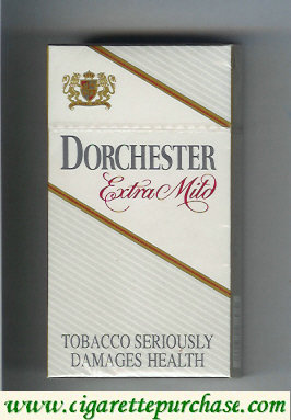Dorchester Extra Mild white 100s hard box cigarettes