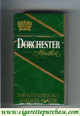 Dorchester Menthol green 100s hard box cigarettes