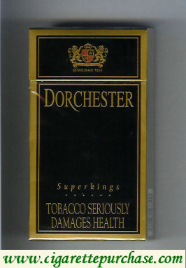 Dorchester black Super Kings 100s cigarettes hard box