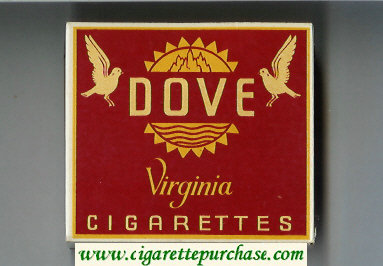 Dove Virginia Cigarettes wide flat hard box