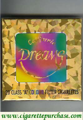 Dreams California Colour Filter cigarettes wide flat hard box