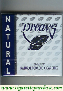 Dreams Natural cigarettes wide flat hard box