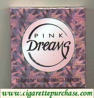 Dreams Pink cigarettes wide flat hard box