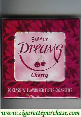 Dreams Sweet Cherry Flavoured Filter cigarettes wide flat hard box