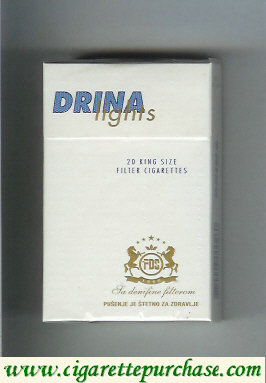 Drina Lights cigarettes hard box