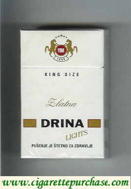 Drina Zlatna Lights cigarettes hard box