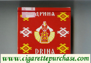 Drina T cigarettes wide flat hard box