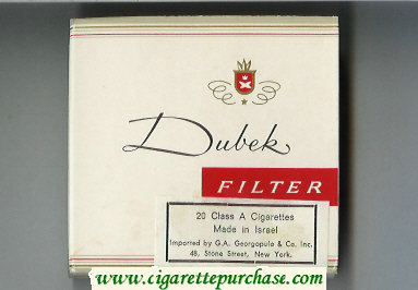 Dubek Filter cigarettes wide flat hard box