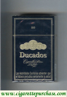 Ducados Cigarrittos Finos De Lujo black cigarettes hard box