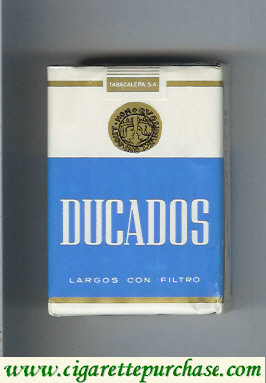 Ducados Largos Con Filtro blue and white cigarettes soft box