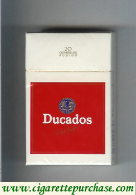 Ducados Rubios white and red cigarettes hard box