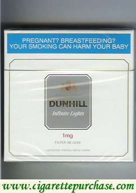 Discount Dunhill Infinite Lights 1 mg Filter De Luxe 30 cigarettes hard box