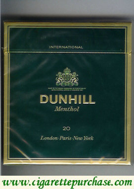 Discount Dunhill International Menthol 20 100s cigarettes wide flat hard box