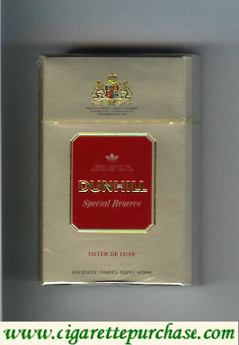 Discount Dunhill Special Reserve Filter De Luxe cigarettes hard box