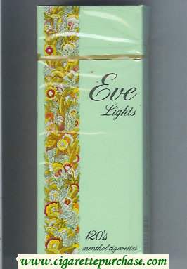 EVE Lights 120s Menthol cigarettes hard box