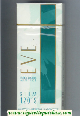 EVE Ultra Lights Menthol Slim 120s cigarettes hard box