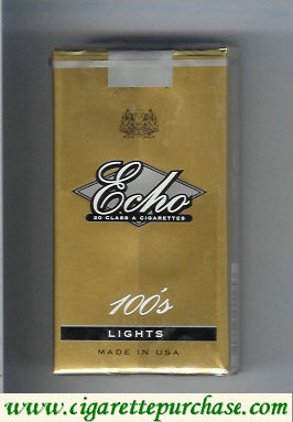 Echo 100s Lights cigarettes soft box