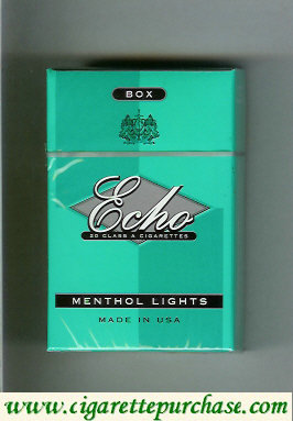 Echo Menthol Lights cigarettes hard box