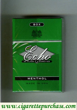 Echo Menthol cigarettes hard box