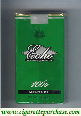 Echo 100s Menthol cigarettes soft box