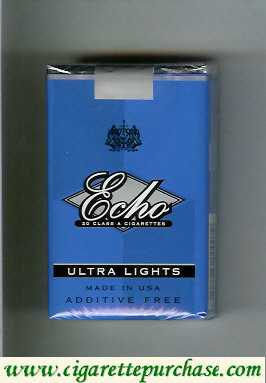 Echo Ultra Lights cigarettes soft box