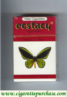 Ecstacy white and red 20 herbal cigarettes hard box