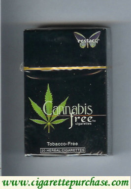 Ecstacy Cannabis Free black 20 herbal cigarettes hard box