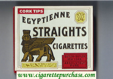 Egyptienne Straights cigarettes wide flat hard box
