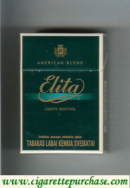 Elita American Blend Lights Menthol cigarettes hard box