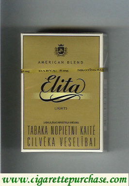 Elita American Blend Lights cigarettes hard box