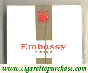 Embassy Virginia cigarettes wide flat hard box