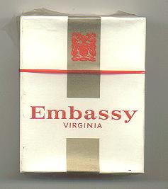 Embassy Virginia cigarettes hard box