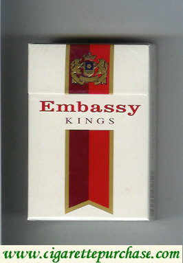Embassy Kings cigarettes hard box