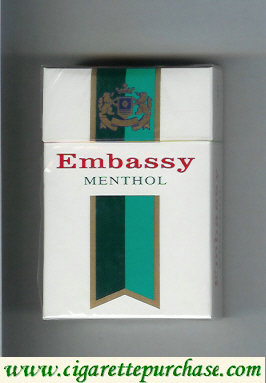 Embassy Menthol cigarettes hard box