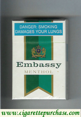 Embassy Menthol Filter cigarettes hard box