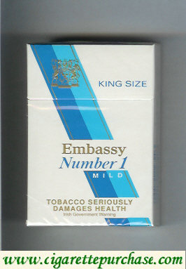 Embassy Number 1 Mild cigarettes hard box