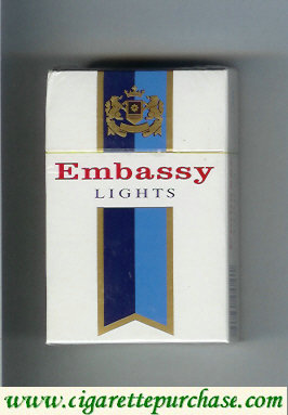Embassy Lights hard box cigarettes
