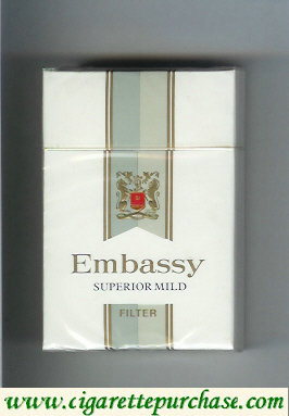 Embassy Superior Mild Filter cigarettes hard box