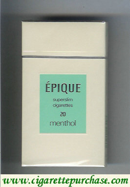 Epique Menthol 100s cigarettes hard box