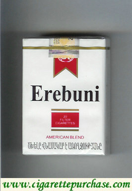 Erebuni American Blend white and red cigarettes soft box